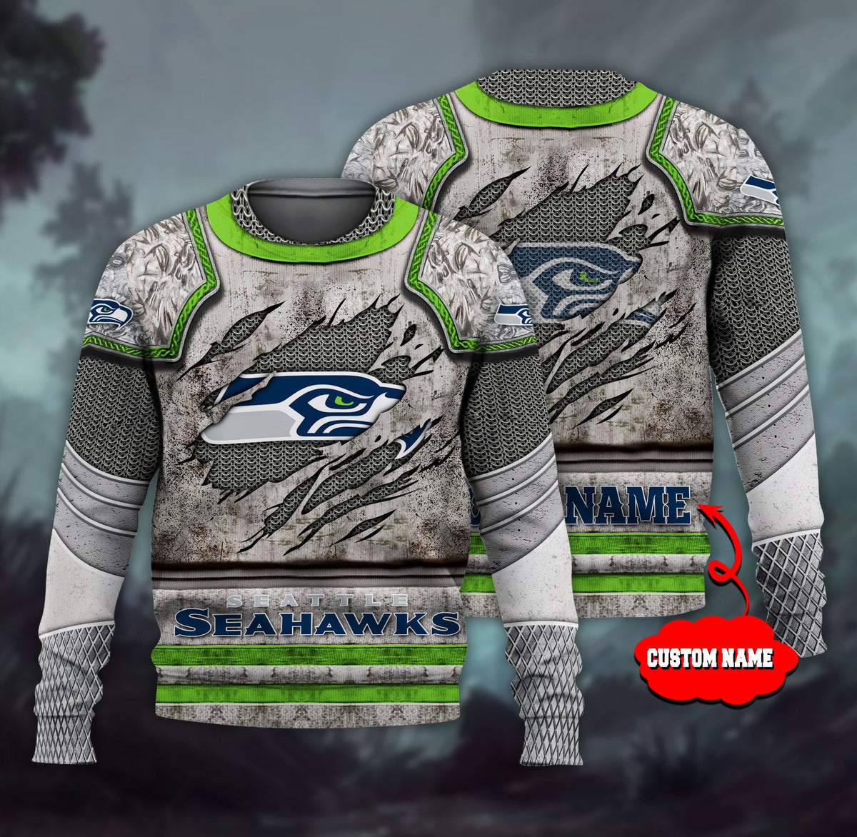 Seattle Seahawks Personalized All Over Printed 600