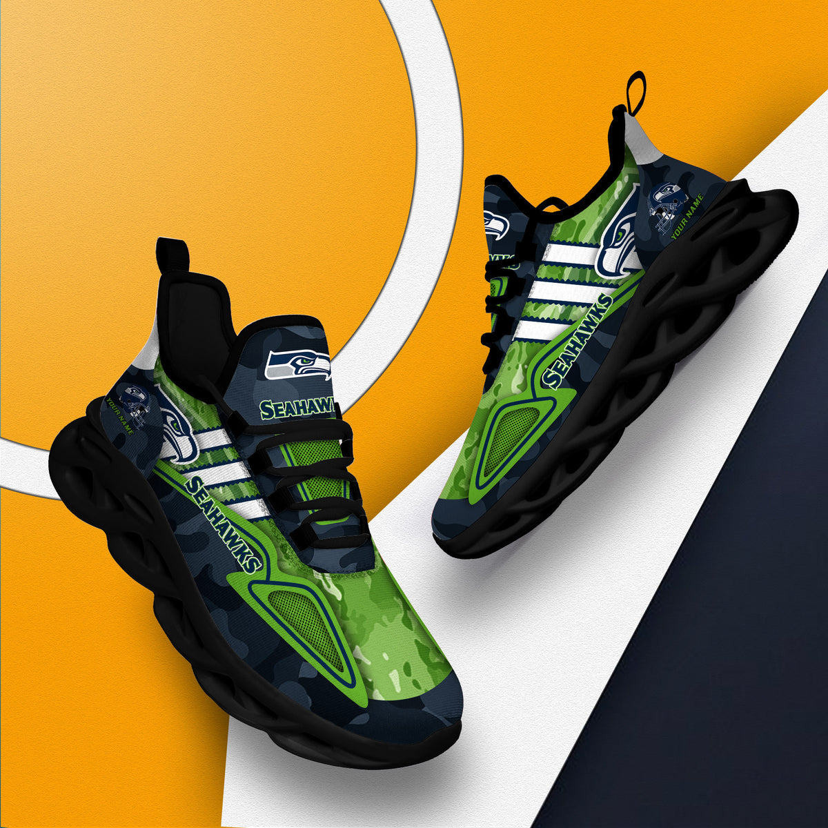 Seattle Seahawks Personalized Yezy Running Sneakers BB260