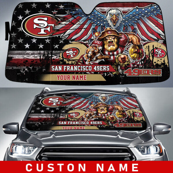 San Francisco 49ers Personalized Auto Sun Shade BG115