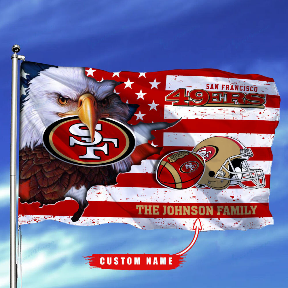 San Francisco 49ers-Flag-Custom Name FL49234