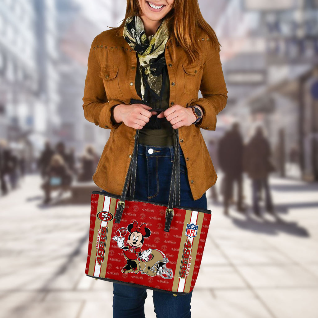 San Francisco 49ers Women Leather Tote Hand Bag BB38