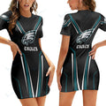Philadelphia Eagles Short Sleeve Bodycon Mini Dress BG296