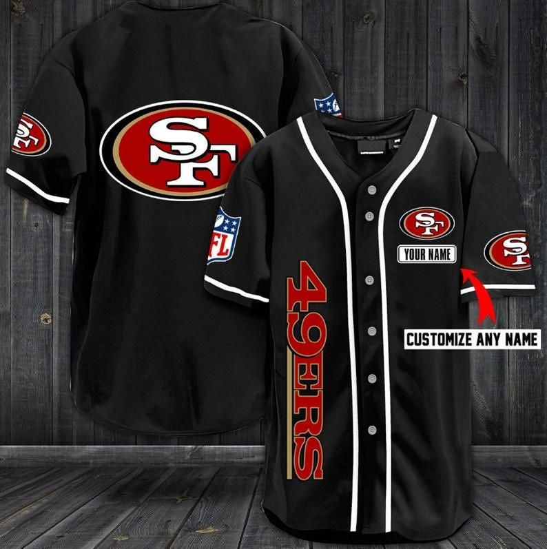 NFL San Francisco 49ers (Your Name) Baseball Jersey Nicegift BBJP5R4