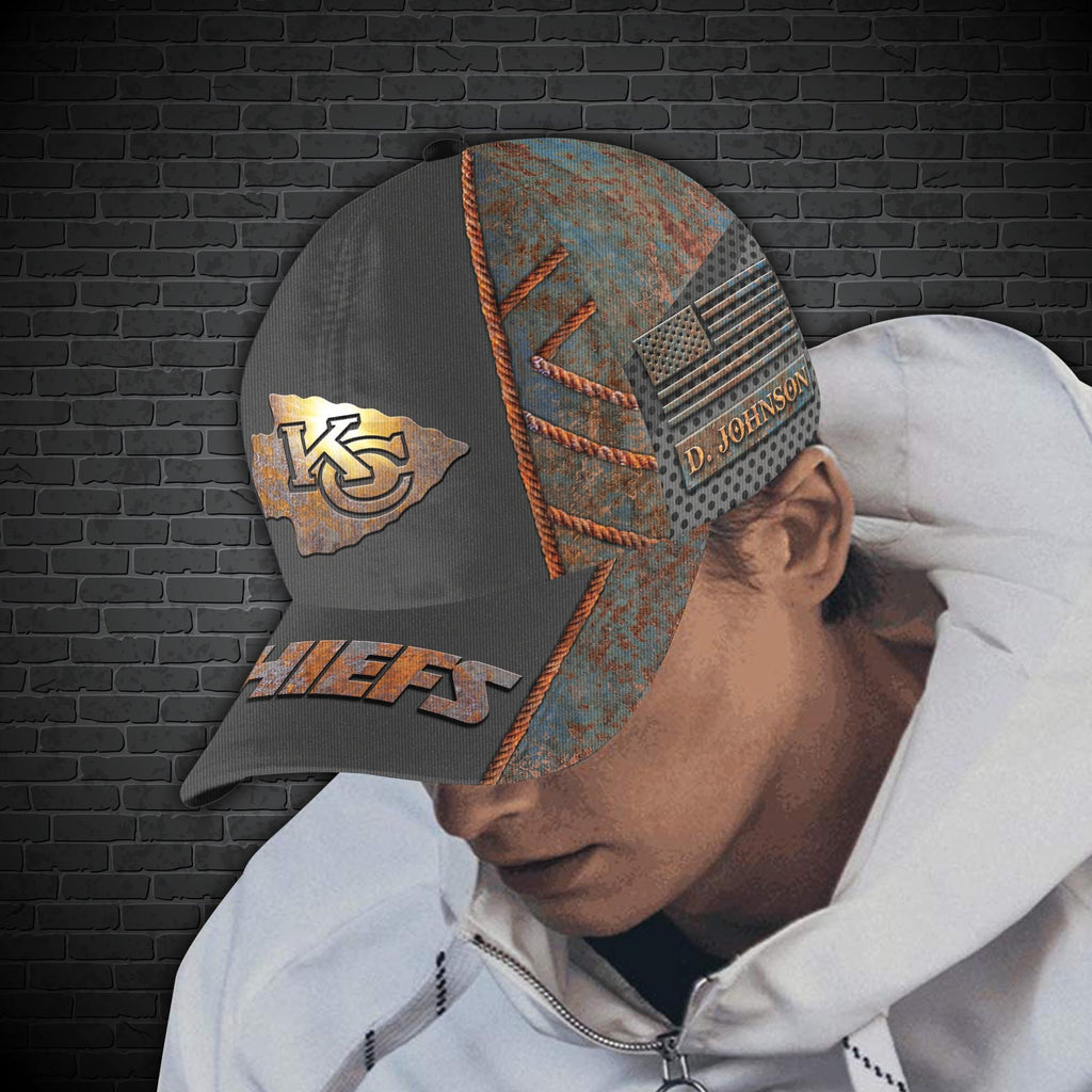 NFL Kansas City Chiefs (Your Name) 3D Cap Nicegift 3DCX0Z3