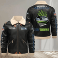 S9FLJ061-Seattle Seahawks Custom Fleece Leather Jacket