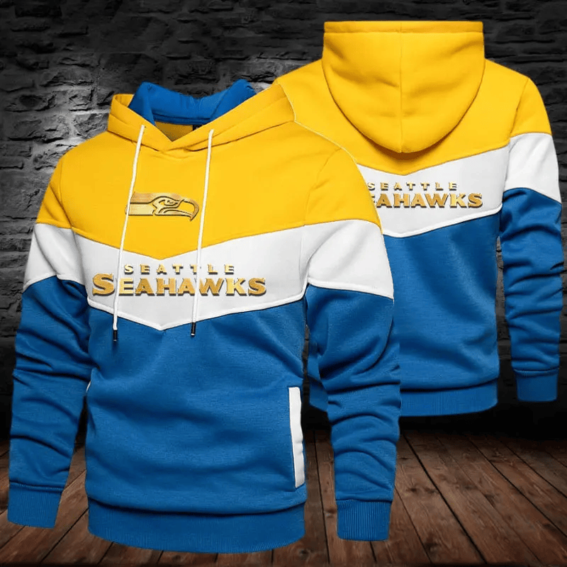 SPTS9GDSH029-Seattle Seahawks Golden Sports Hoodies