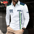 Seattle Seahawks Long Sleeve Polo Shirt DV7 SPTLSPS051