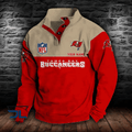 Tampa Bay Buccaneers Premium Stand-Collar Game-Day Pullover - Engineered Warmth & Personalized Name S9DBSCH030