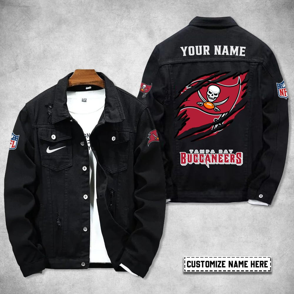 Tampa Bay Buccaneers Personalized Premium Denim Jacket S9DJ066