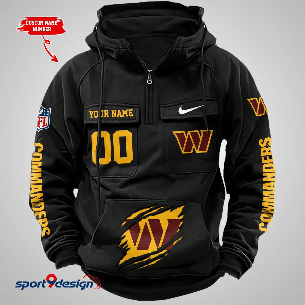 Washington Commanders Vintage Men Hoodie AZVMHD168