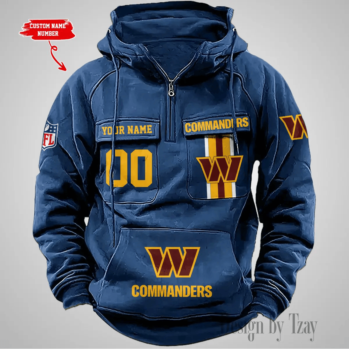 Washington Commanders Vintage Men Hoodie DV2 AZVMHD443