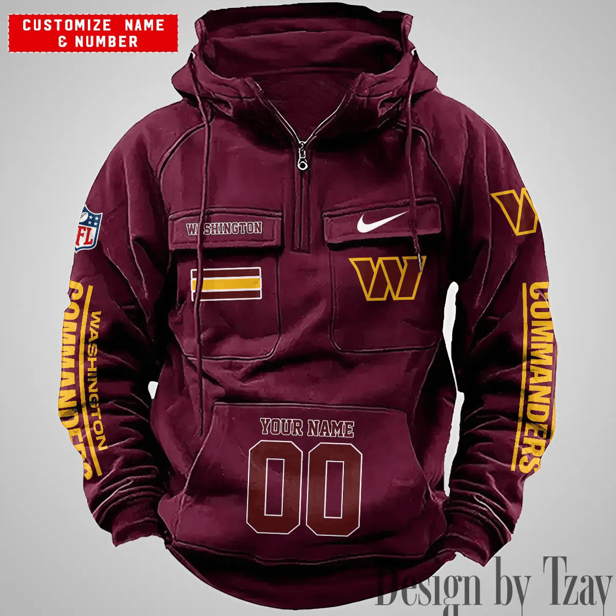 Washington Commanders Vintage Men Hoodie DV2 AZVMHD411
