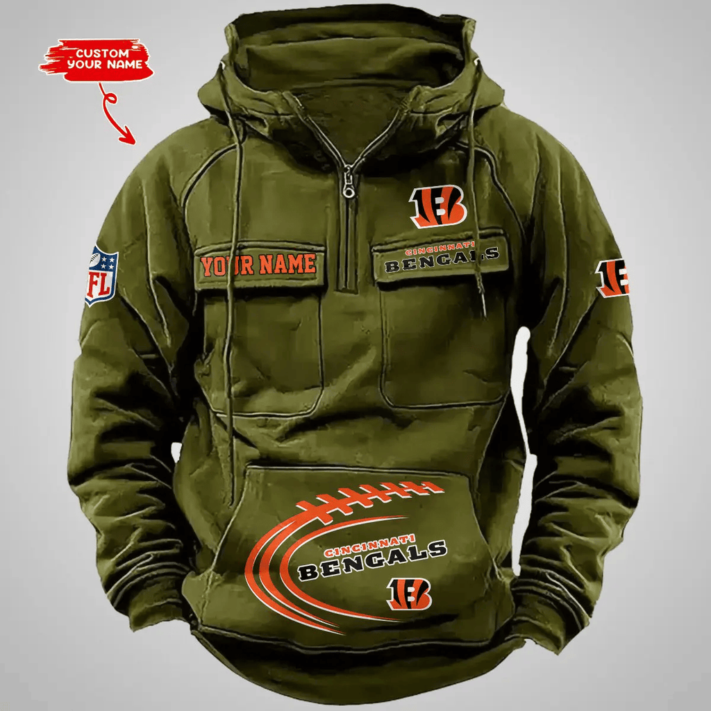 Cincinnati Bengals Vintage Men Hoodie AZVMHD116