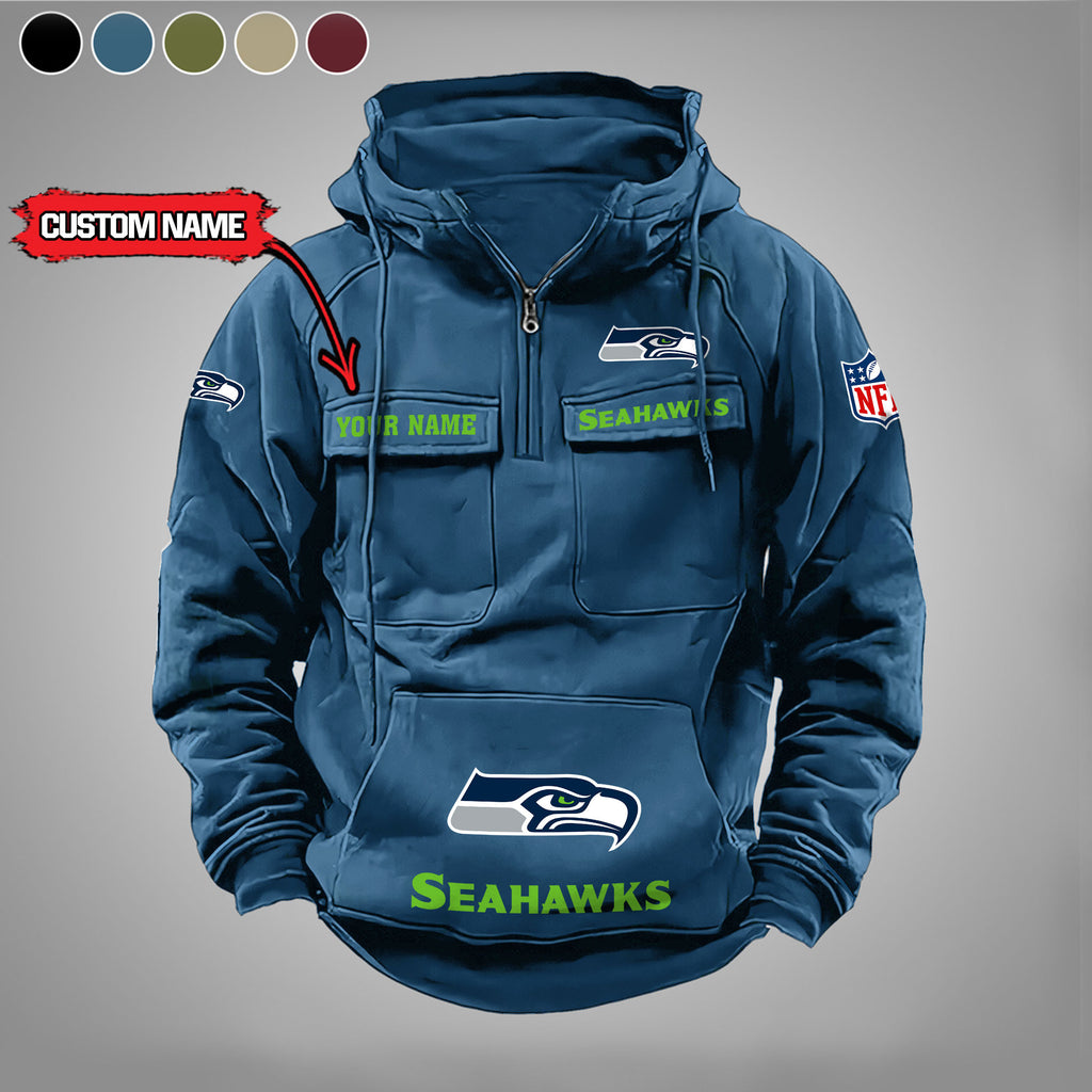 Seattle Seahawks Vintage Men Hoodie AZVMHD005