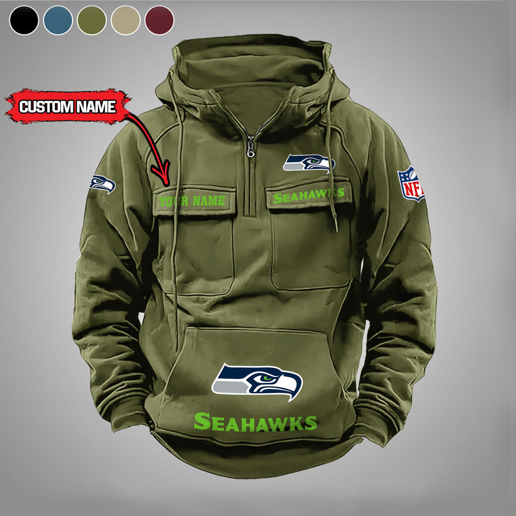 Seattle Seahawks Vintage Men Hoodie AZVMHD005