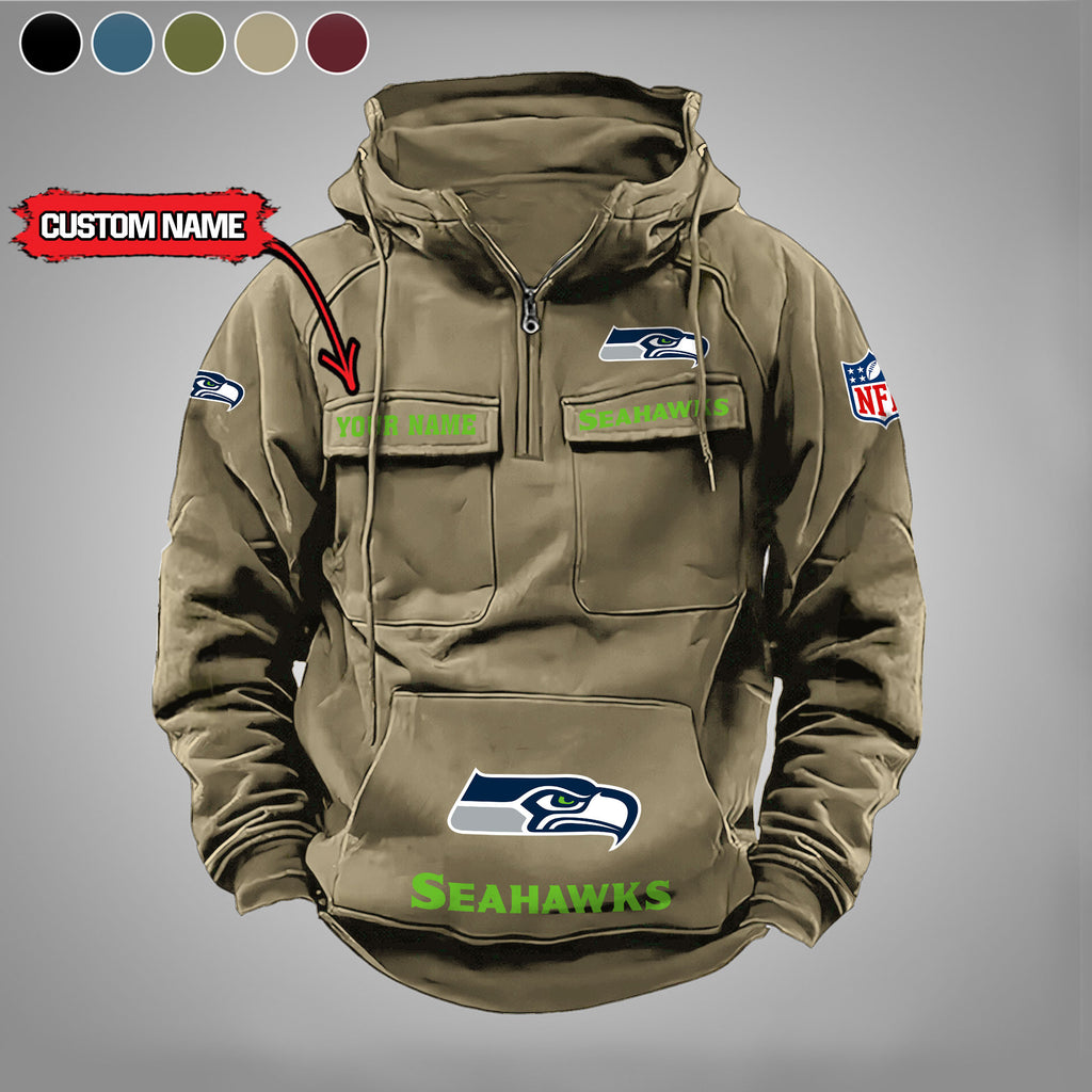 Seattle Seahawks Vintage Men Hoodie AZVMHD005