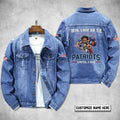 New England Patriots Personalized Premium Denim Jacket S9DJ058