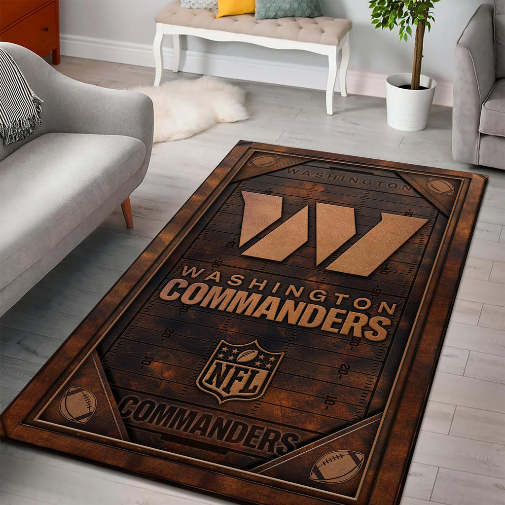 Rug Living Room Floor Decor Fan Gifts Washington Commanders DMHF2890