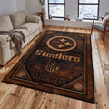 Rug Living Room Floor Decor Fan Gifts Pittsburgh Steelers DMHF2885