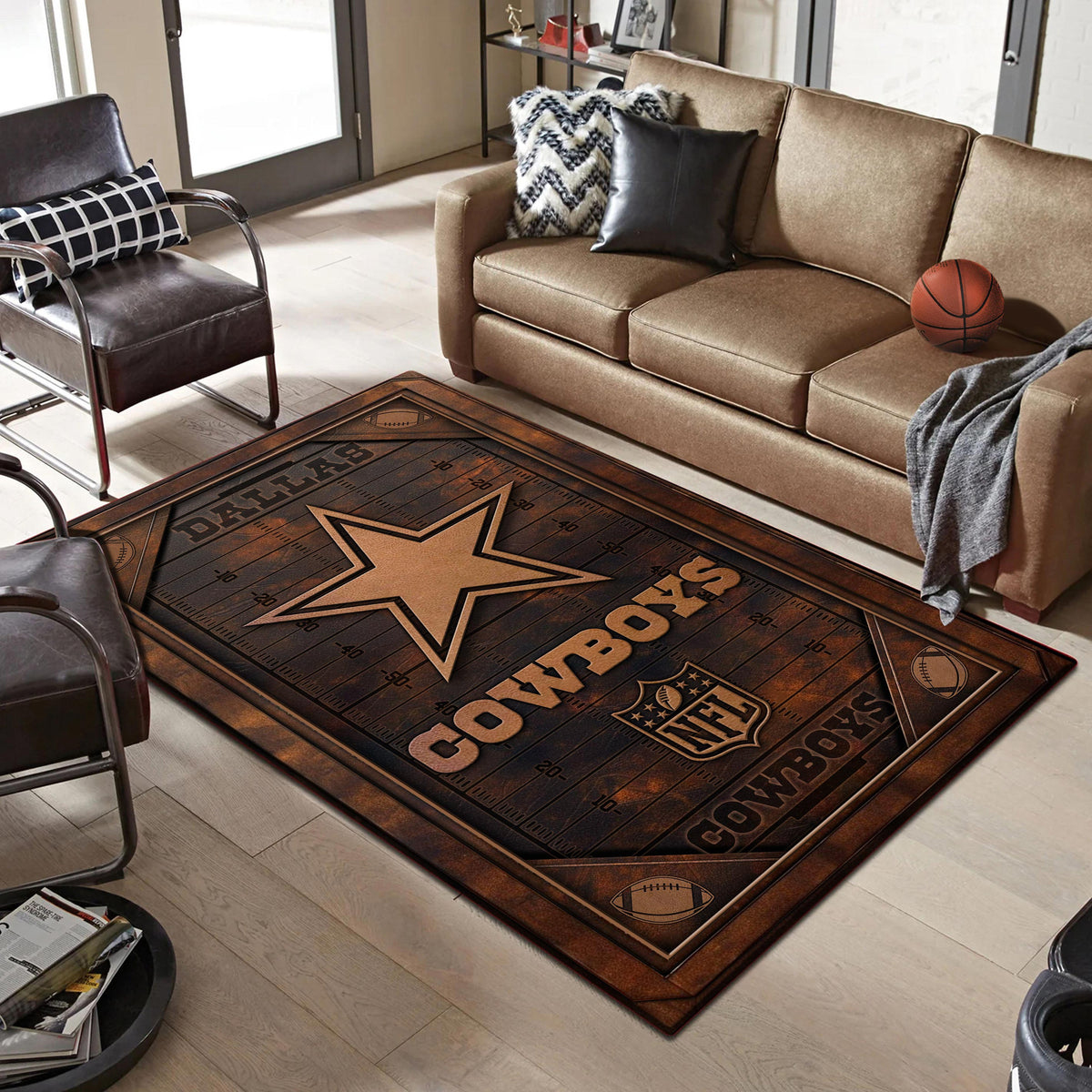 Rug Living Room Floor Decor Fan Gifts Dallas Cowboys DMHF2867