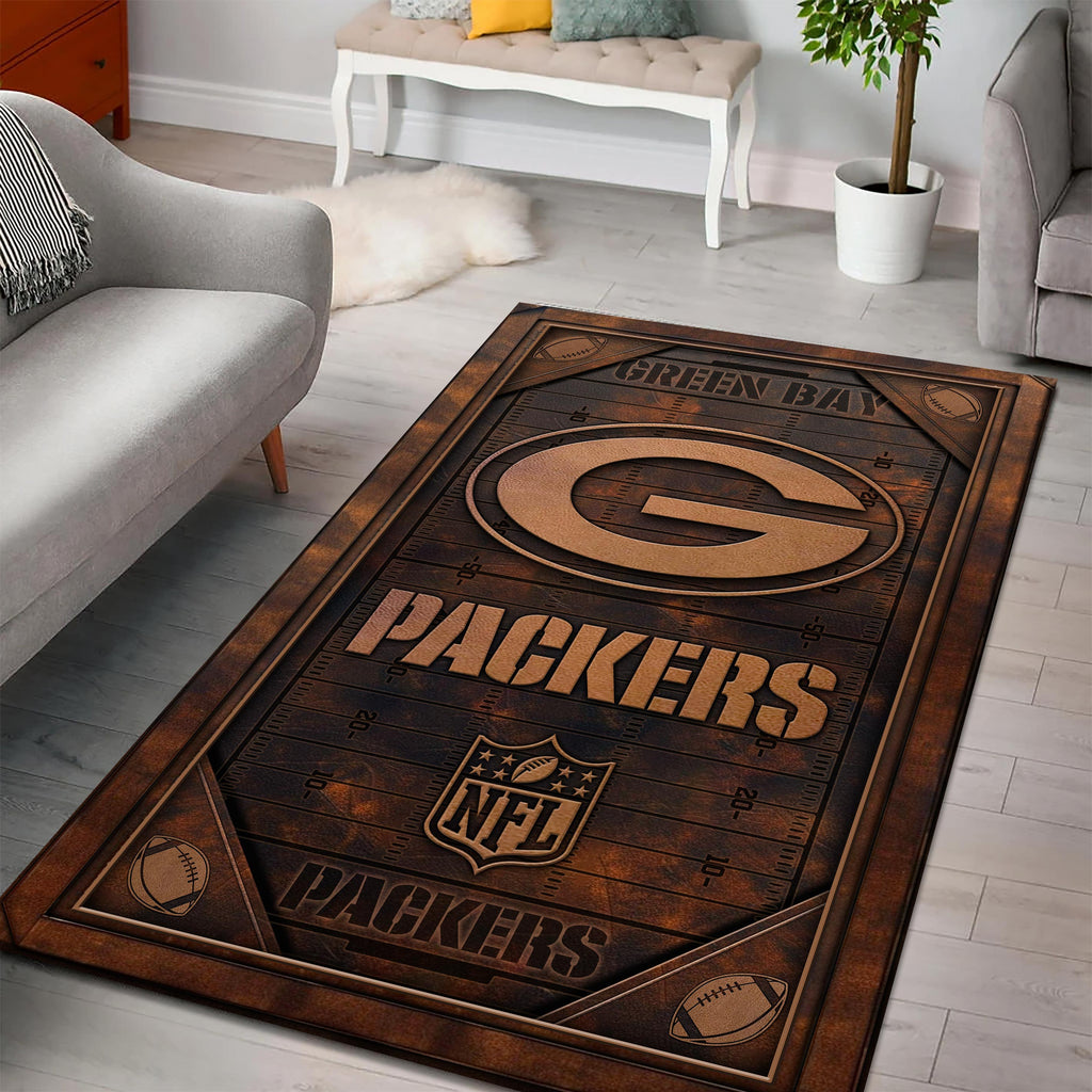 Rug Living Room Floor Decor Fan Gifts Green Bay Packers DMHF2870
