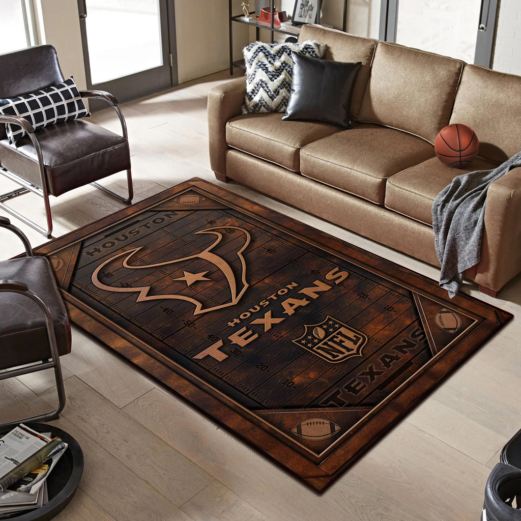 Rug Living Room Floor Decor Fan Gifts Houston Texans DMHF2871