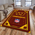 Rug Living Room Floor Decor Fan Gifts Washington Commanders DMHF5286