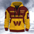 Washington Commanders DMHT2749 3D Half-zip Hoodie