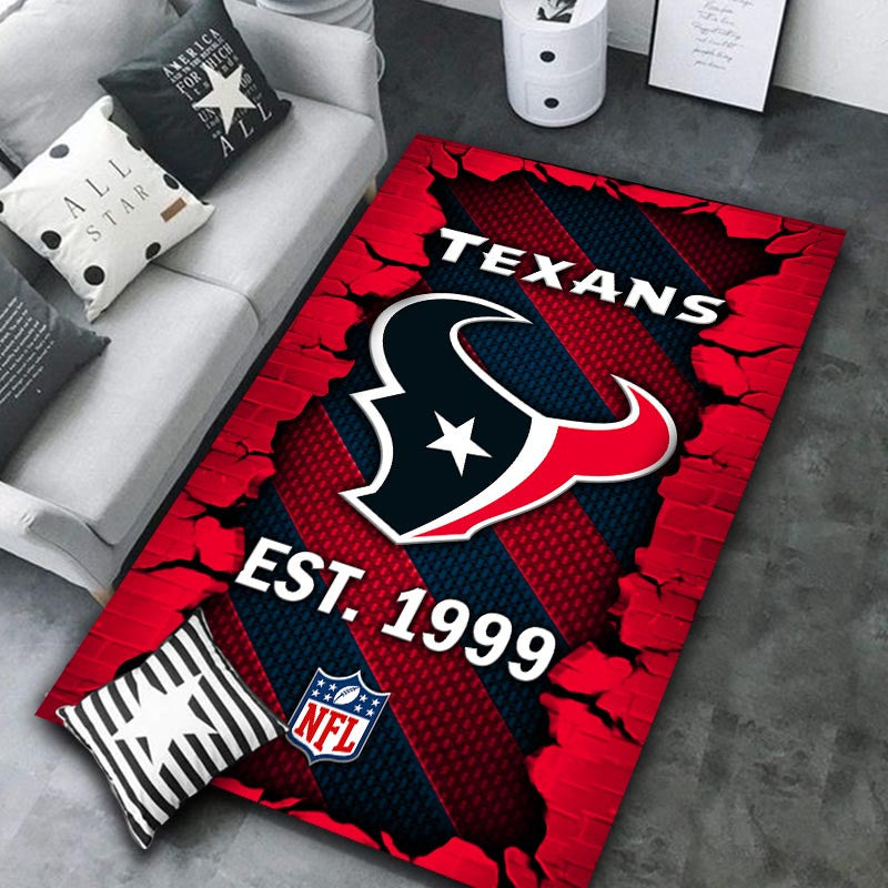 Rug Living Room Floor Decor Fan Gifts Houston Texans DMHF1078