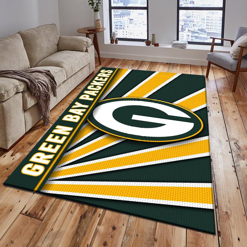 Rug Living Room Floor Decor Fan Gifts Green Bay Packers DMHF3633