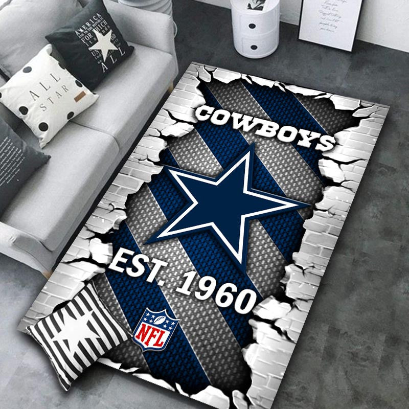 Rug Living Room Floor Decor Fan Gifts Dallas Cowboys DMHF1074