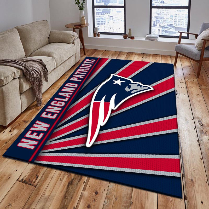 Rug Living Room Floor Decor Fan Gifts New England Patriots DMHF3643