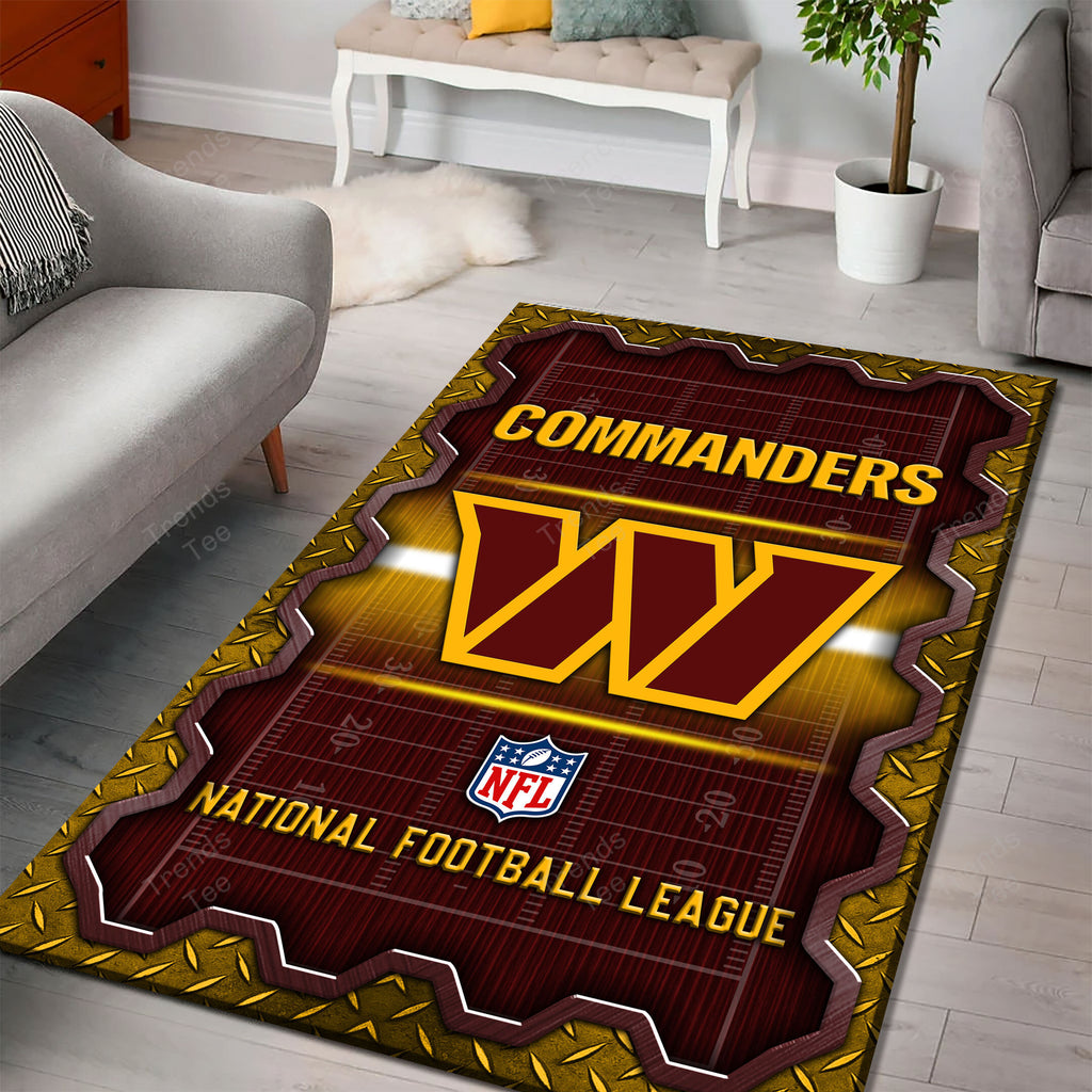 Rug Living Room Floor Decor Fan Gifts Washington Commanders DMHF2078