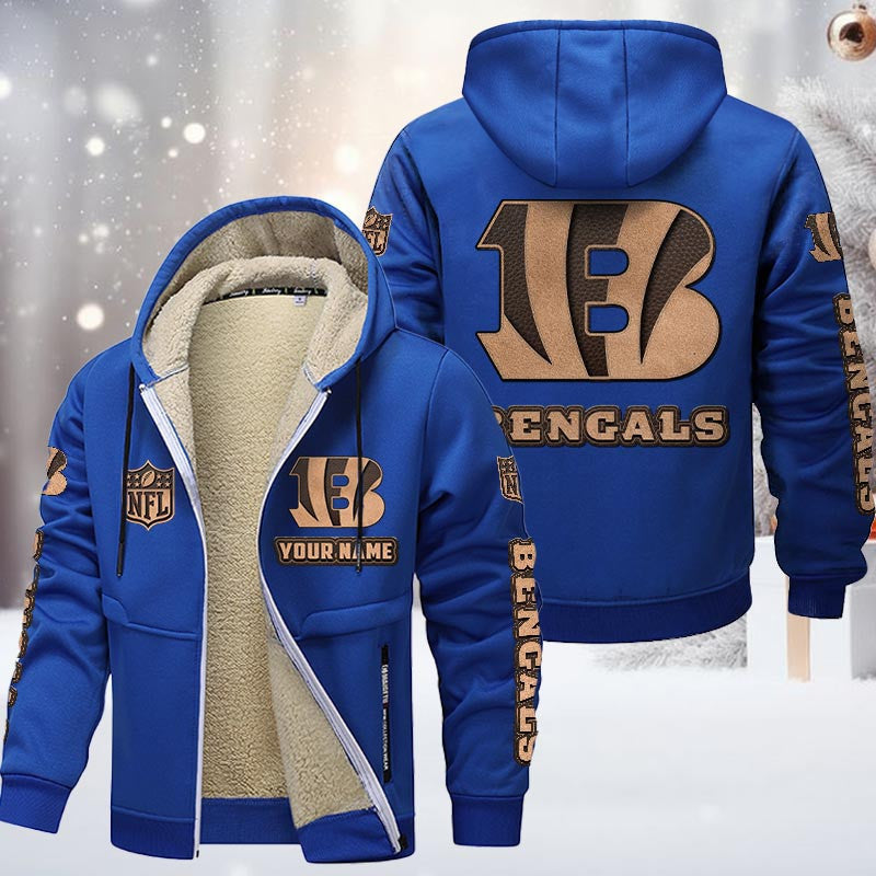 Cincinnati Bengals DMTZ0844 Premium Sherpa-Lined Winter Hoodie – Personalized Edition