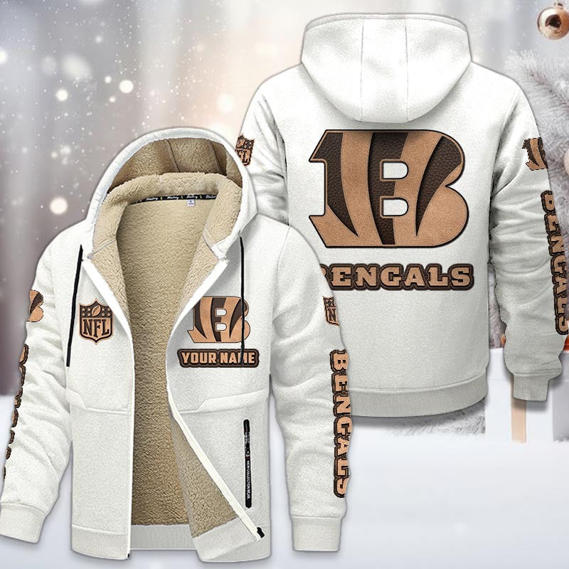 Cincinnati Bengals DMTZ0844 Premium Sherpa-Lined Winter Hoodie – Personalized Edition