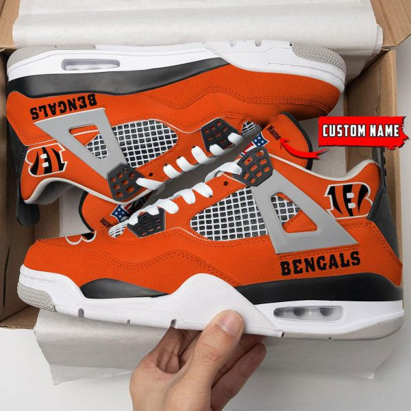Cincinnati Bengals Personalized AJ4 Sneaker BG347