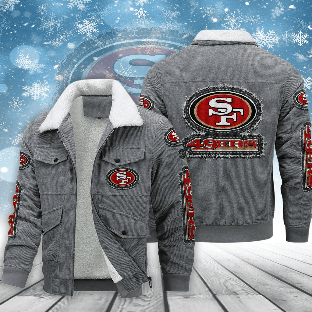 San Francisco 49ers Men's Thickened Corduroy Jacket ANVITCJ028