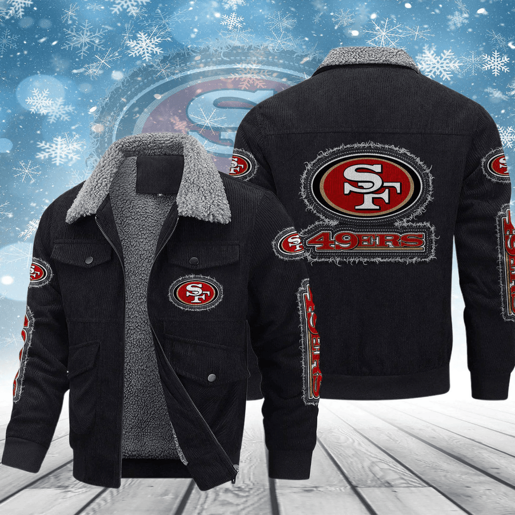 San Francisco 49ers Men's Thickened Corduroy Jacket ANVITCJ028