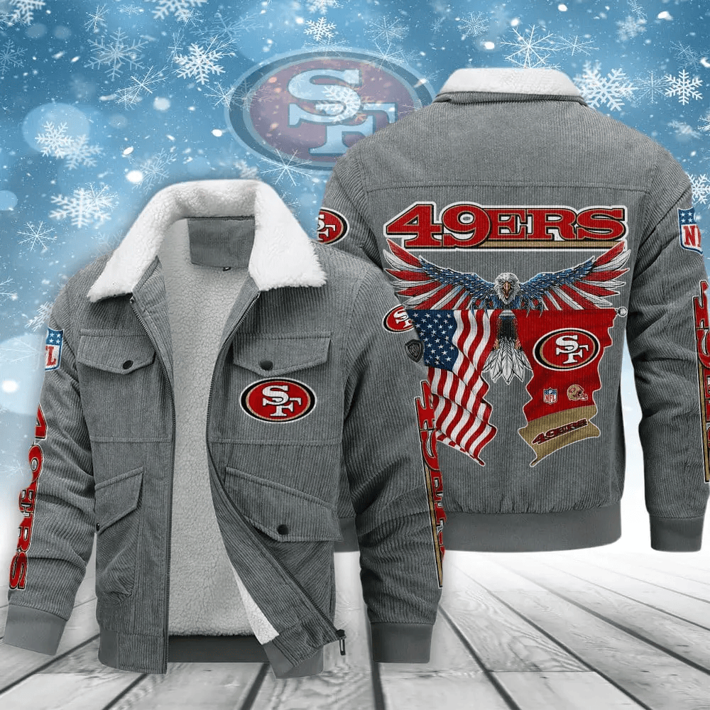San Francisco 49ers VITCJ100 Men’s Thickened Corduroy Jacket