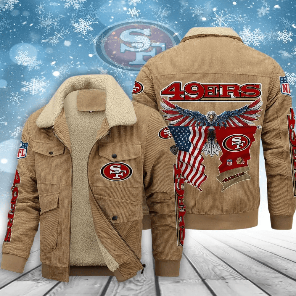 San Francisco 49ers VITCJ100 Men’s Thickened Corduroy Jacket