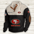 San Francisco 49ers S9DBSCH663 Premium Stand-Collar Game-Day Pullover - Engineered Warmth & Personalized Name