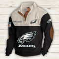 Philadelphia Eagles S9DBSCH661 Premium Stand-Collar Game-Day Pullover - Engineered Warmth & Personalized Name