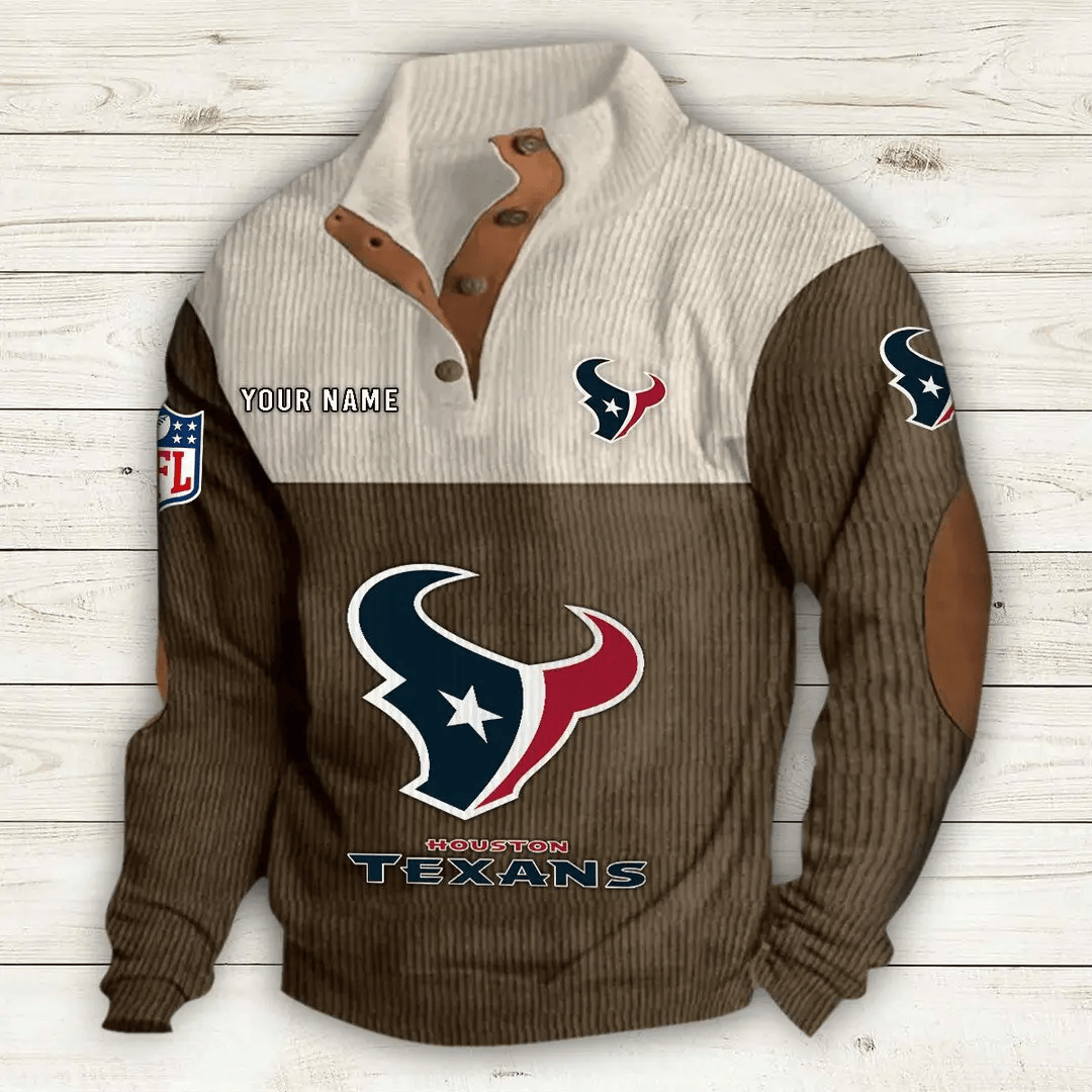 Houston Texans Double Stand Collar Sport Hoodie S9DBSCH1008