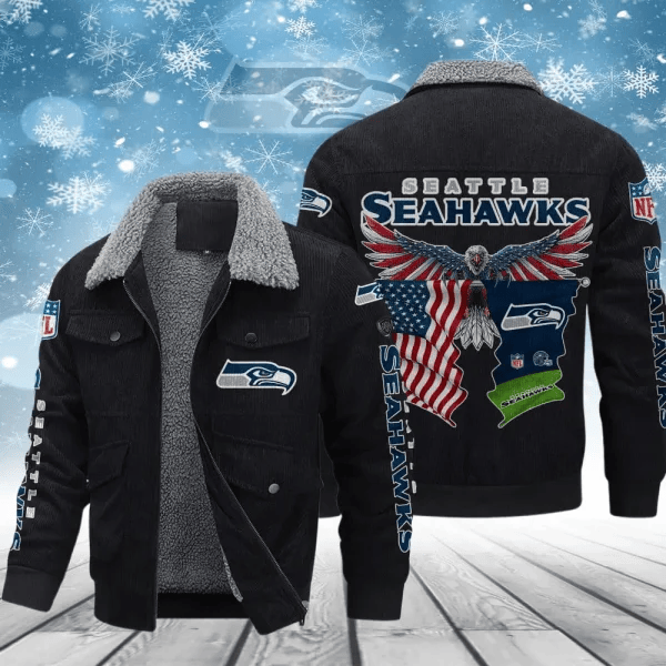 Seattle Seahawks VITCJ101 Men’s Thickened Corduroy Jacket