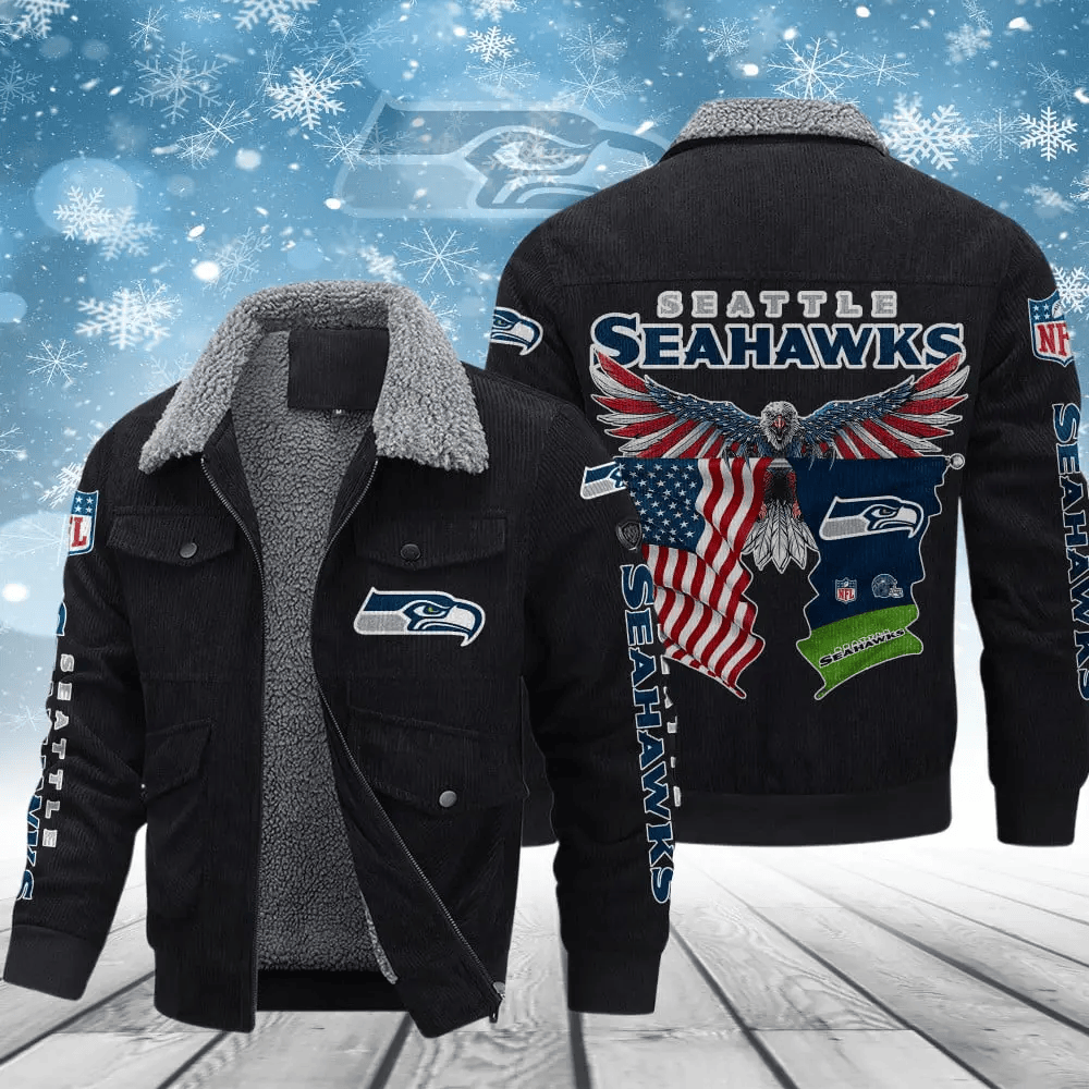 Seattle Seahawks VITCJ101 Men’s Thickened Corduroy Jacket