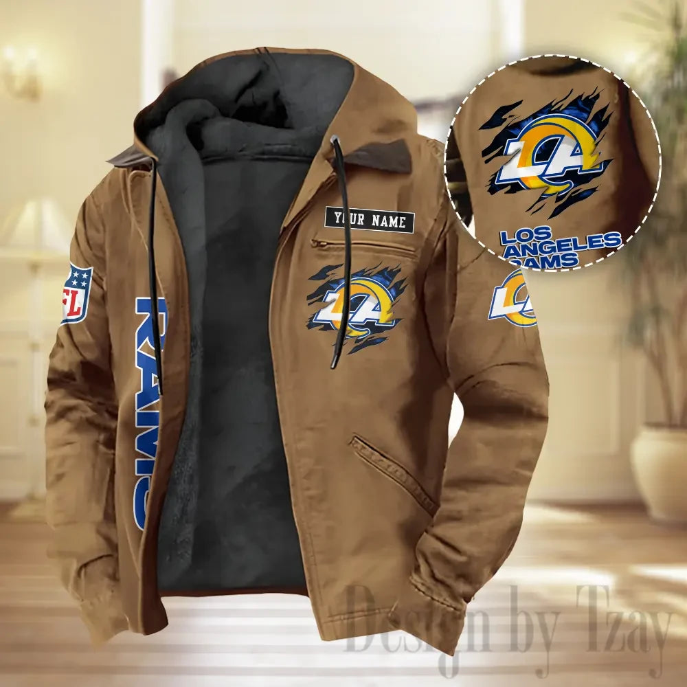 Los Angeles Rams Men Classic Badge Winter Jacket SPTPJH212
