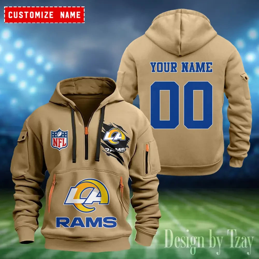 Los Angeles Rams Heavy Fleece Pullover Hoodie AZHEAVYHD408