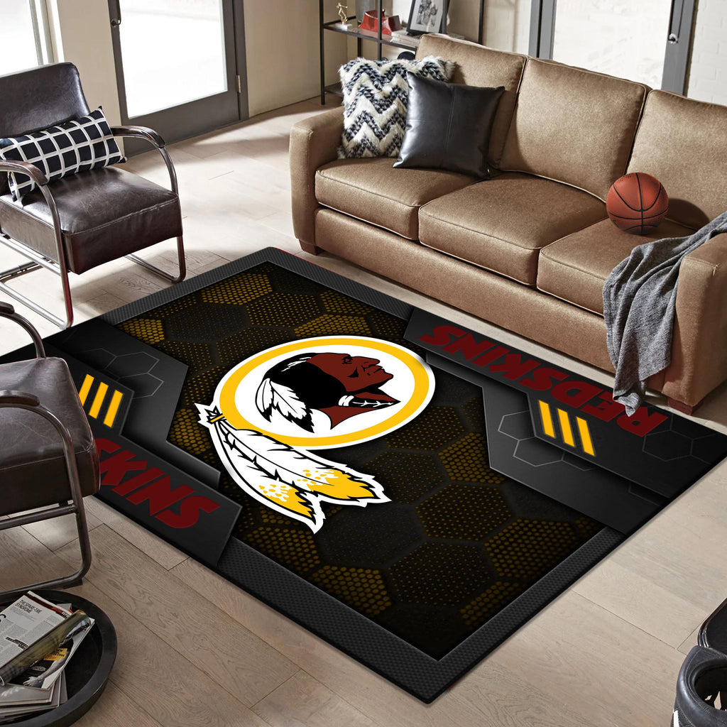Rug Living Room Floor Decor Fan Gifts Washington Redskins DMHF5332
