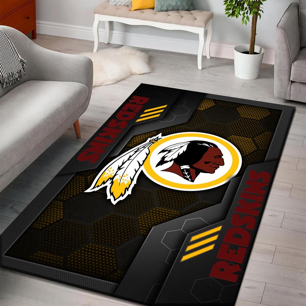 Rug Living Room Floor Decor Fan Gifts Washington Redskins DMHF5332