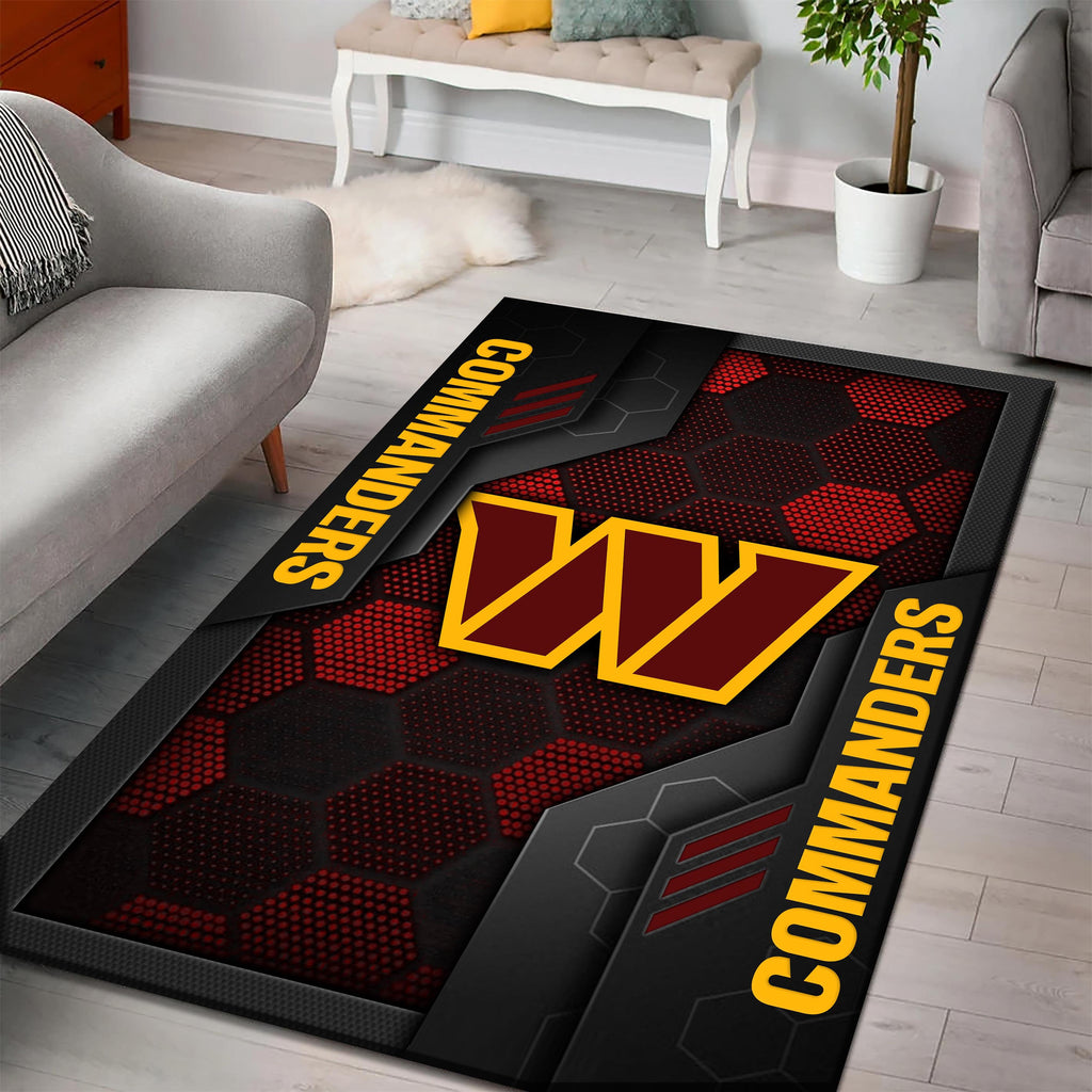 Rug Living Room Floor Decor Fan Gifts Washington Commanders DMHF5331